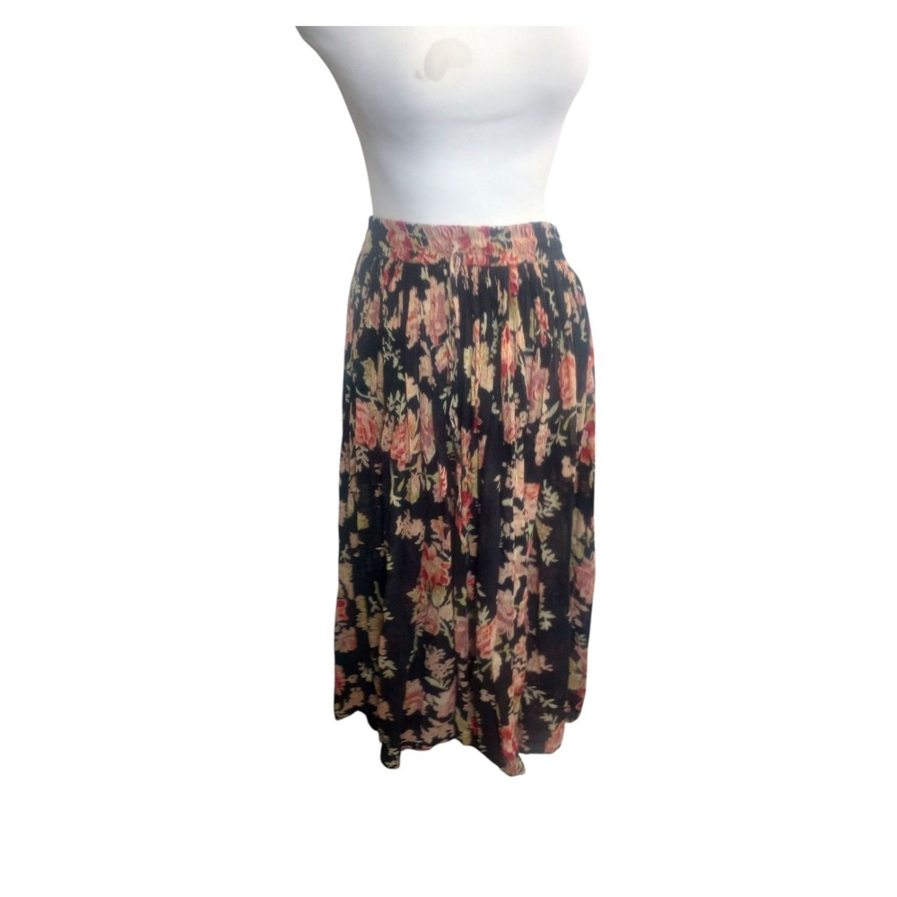 Silver Stream Women's Maxi Skirt One Size Petite Pull On Boho Broomstick Crinkle